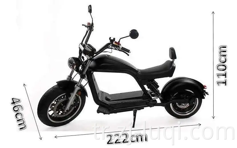 2020 Yeni Model Çıkarılabilir Pil Yarışı E Araba Hareketlilik Luqi Elektrikli Scooter Uzun Deri Koltuklu